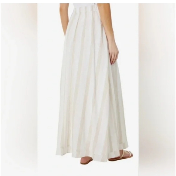 Splendid Sunset Macadamia Stripe Linen Blend Maxi Skirt SZ-L EUC - Picture 3 of 9